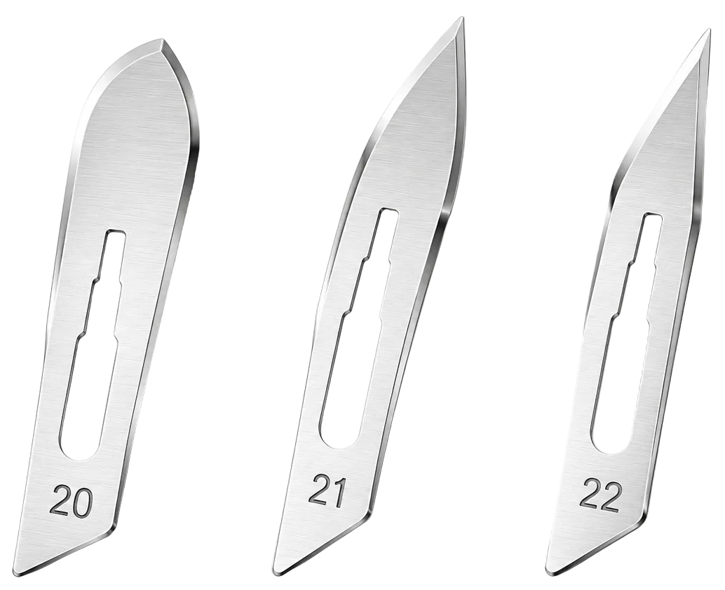 Scalpel Handle with 3 Blades