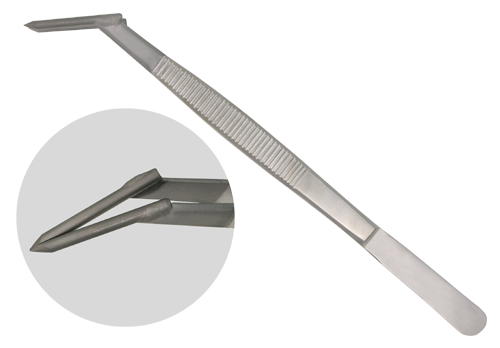 Angled Tungsten Tweezers